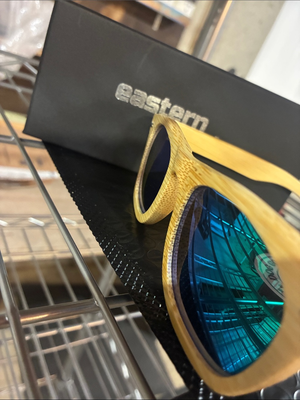 Eastern Outer Bamboo Sunglasses with Green Lenses - Picture 8 of 8
